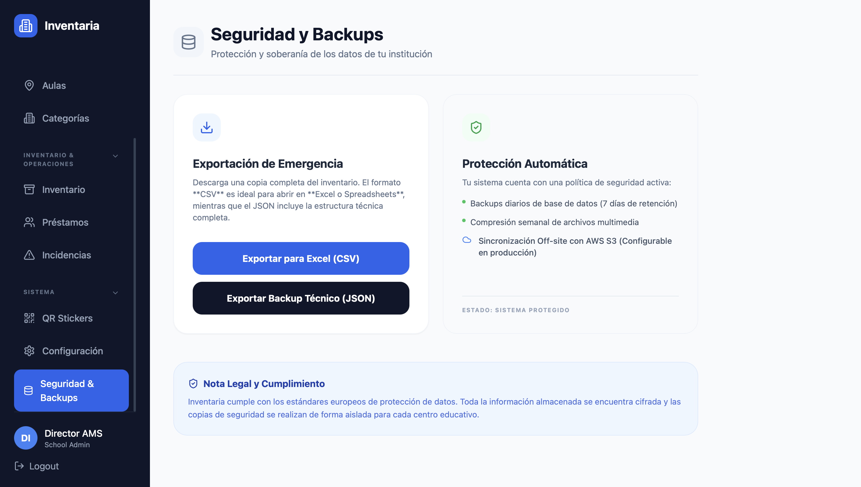 Seguridad y Backups